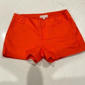 Size 8 Orange/Red Banana Republic Patterned Shorts - Ryan Fit